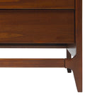 Mesa de noche de madera maciza estilo Mid-Century Modern