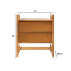 Mesa de noche de madera maciza estilo Mid-Century Modern