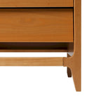 Mesa de noche de madera maciza estilo Mid-Century Modern