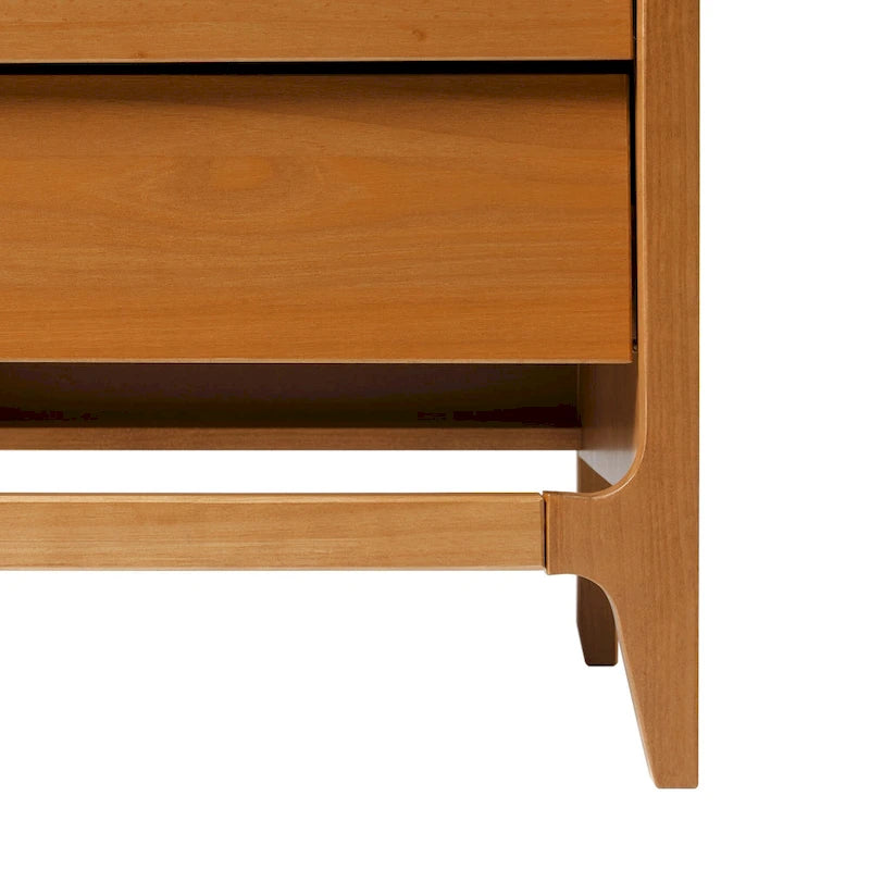 Mesa de noche de madera maciza estilo Mid-Century Modern
