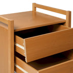 Mesa de noche de madera maciza estilo Mid-Century Modern