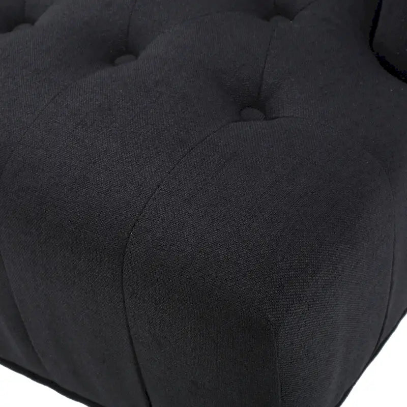 Sillón club tapizado con respaldo alto y capitoné de 27.5"