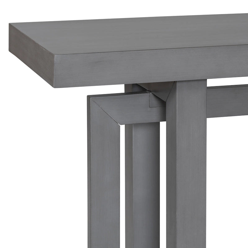 Mesa consola de madera maciza de 59 pulgadas con diseño de patas minimalista