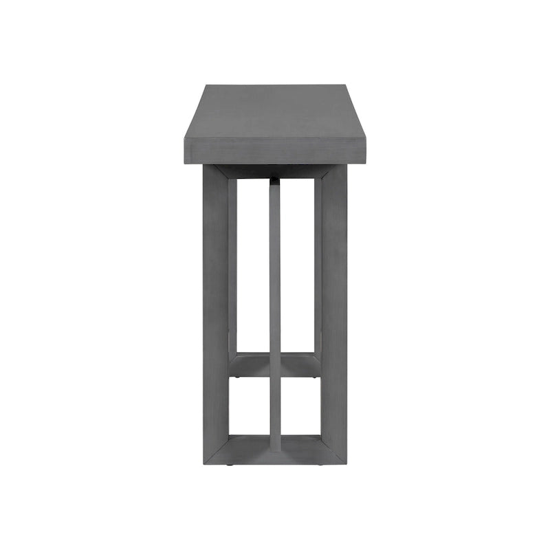 Mesa consola de madera maciza de 59 pulgadas con diseño de patas minimalista