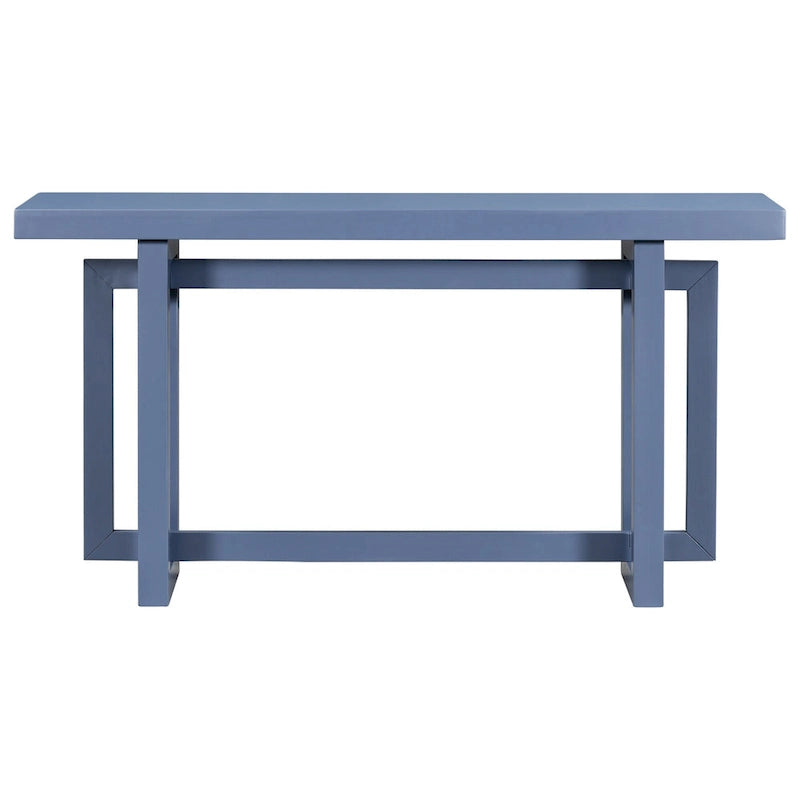 Mesa consola de madera maciza de 59 pulgadas con diseño de patas minimalista