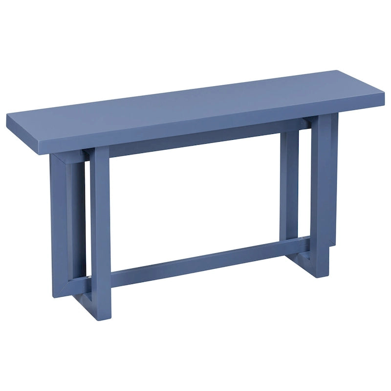 Mesa consola de madera maciza de 59 pulgadas con diseño de patas minimalista