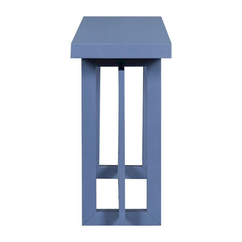 Mesa consola de madera maciza de 59 pulgadas con diseño de patas minimalista