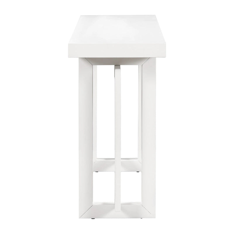 Mesa consola de madera maciza de 59 pulgadas con diseño de patas minimalista