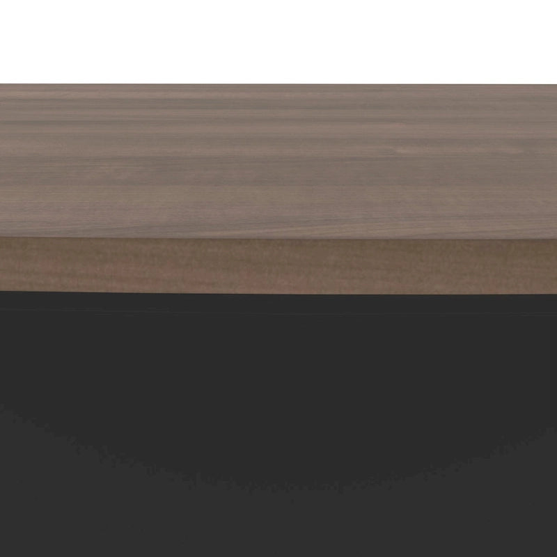Escritorio en forma de L de 72 pulgadas con credenza y pedestal