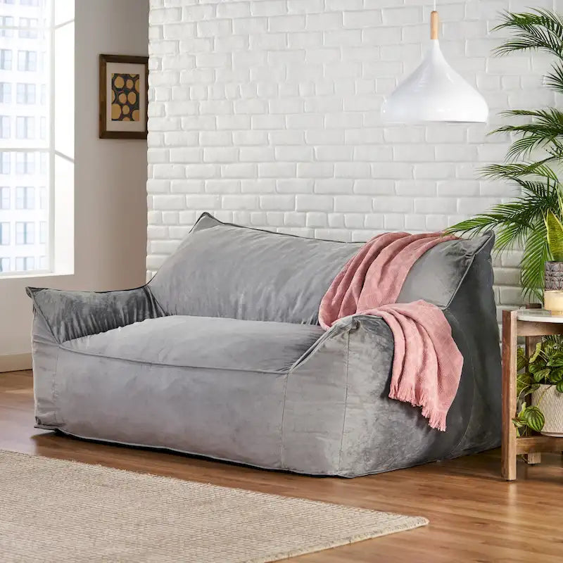 Sillón Puff Grande para 2 Personas con Reposabrazos