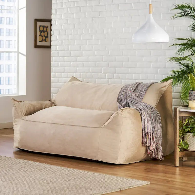 Sillón Puff Grande para 2 Personas con Reposabrazos