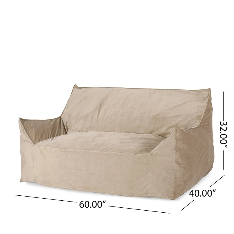 Sillón Puff Grande para 2 Personas con Reposabrazos
