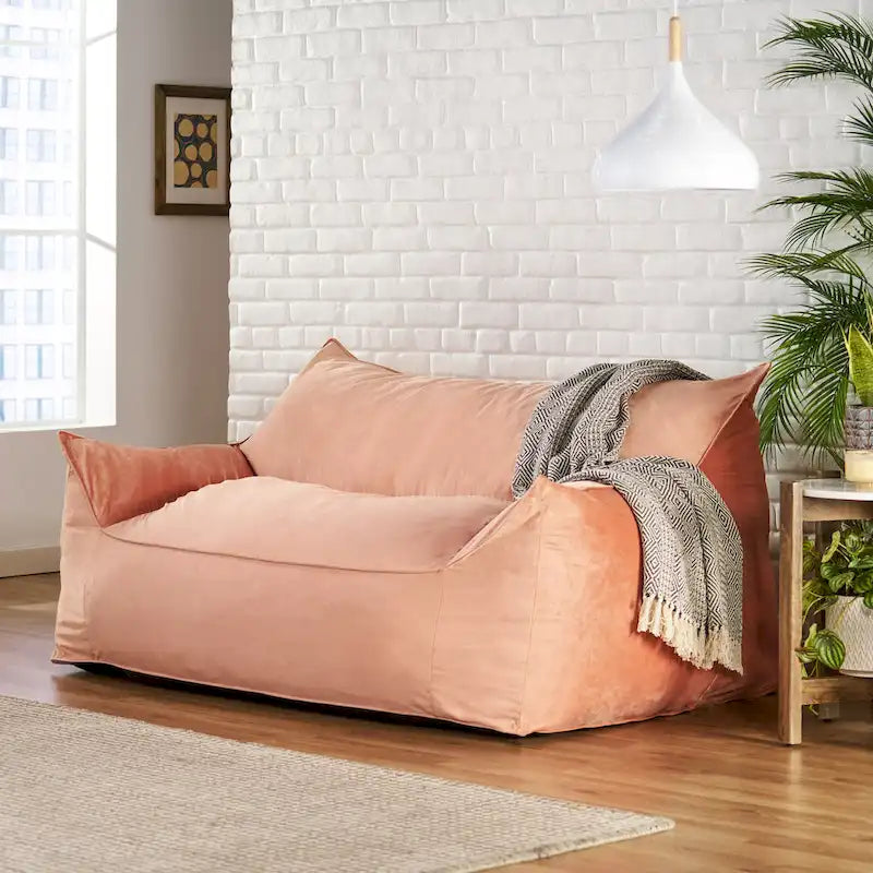 Sillón Puff Grande para 2 Personas con Reposabrazos