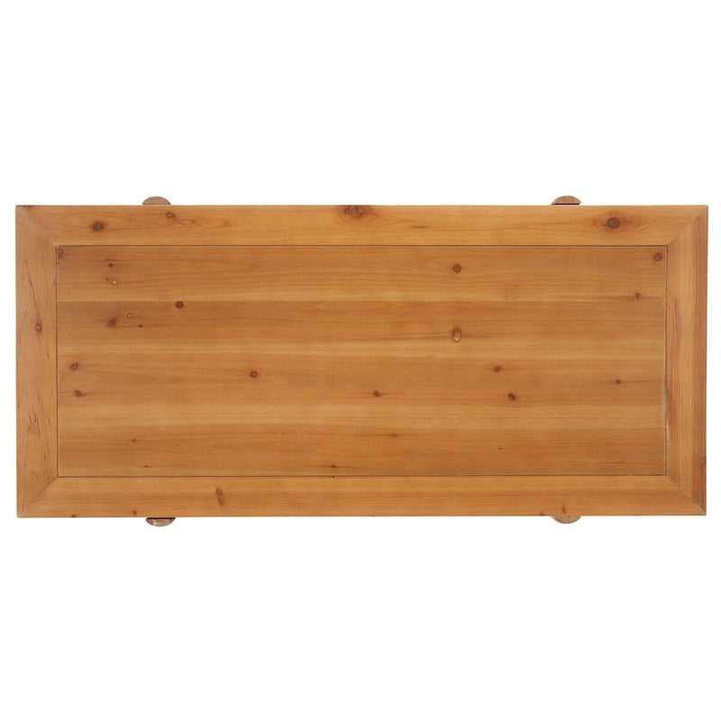 Mesa de centro rectangular con base de caballete - 47W x 23D x 18H