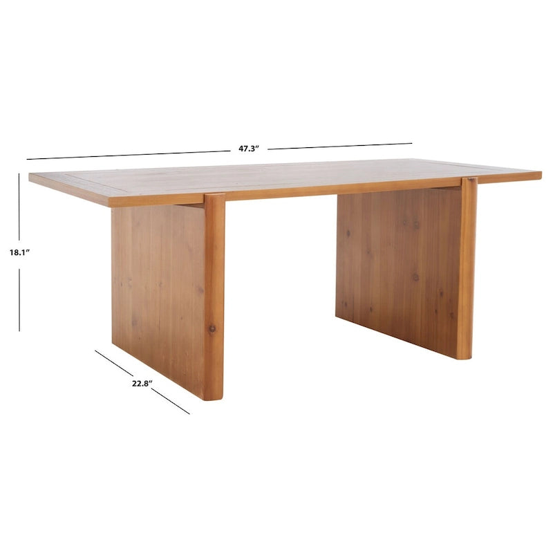 Mesa de centro rectangular con base de caballete - 47W x 23D x 18H