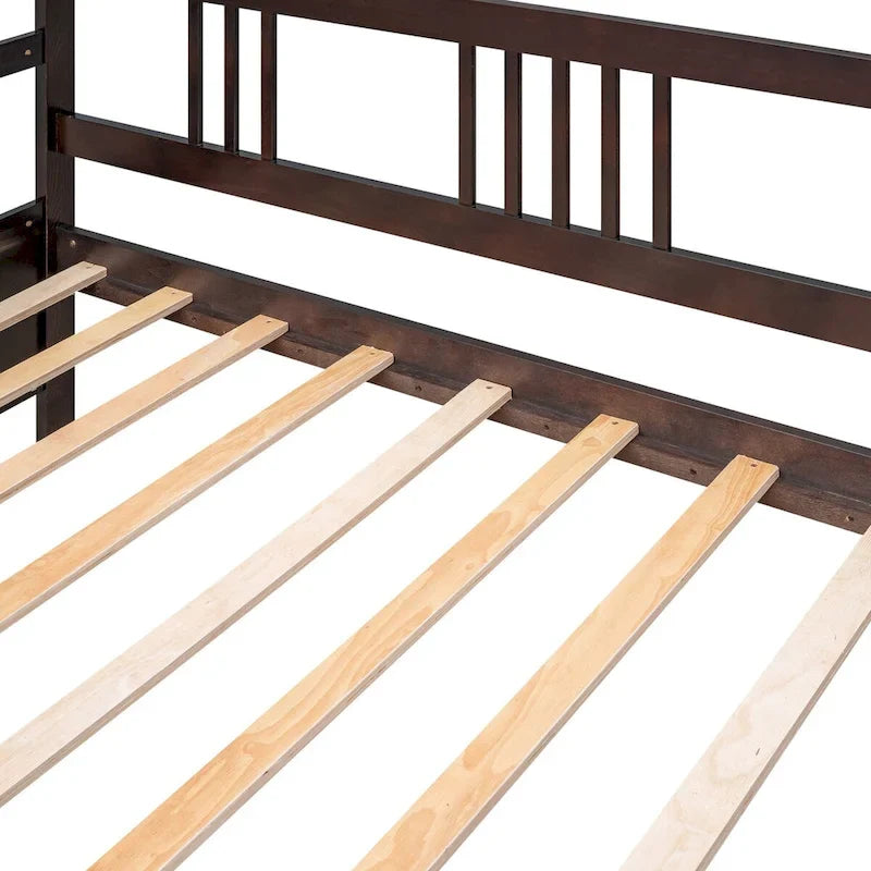 Sofá cama individual de madera maciza con espacio de almacenamiento