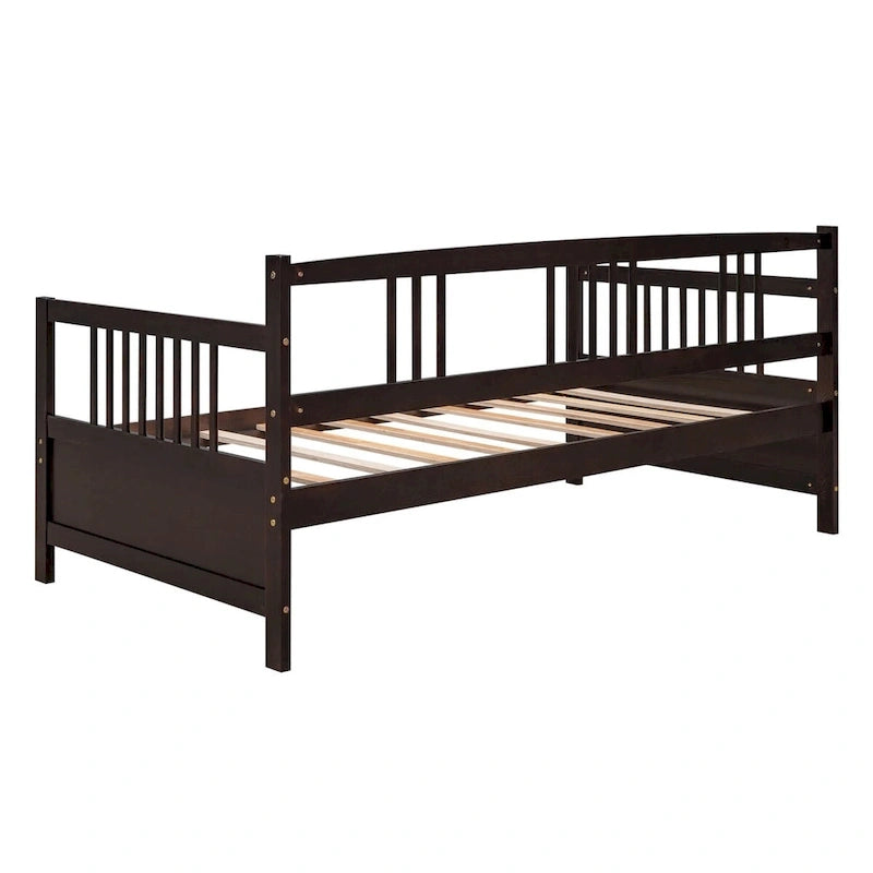 Sofá cama individual de madera maciza con espacio de almacenamiento