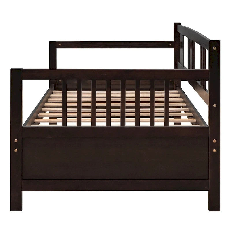 Sofá cama individual de madera maciza con espacio de almacenamiento