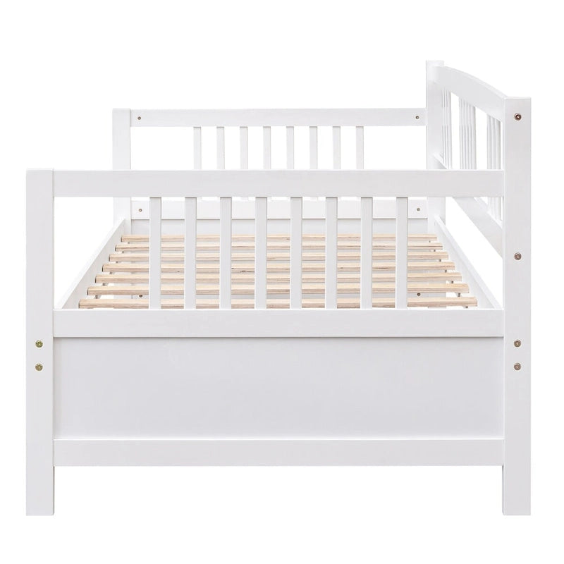 Sofá cama individual de madera maciza con espacio de almacenamiento
