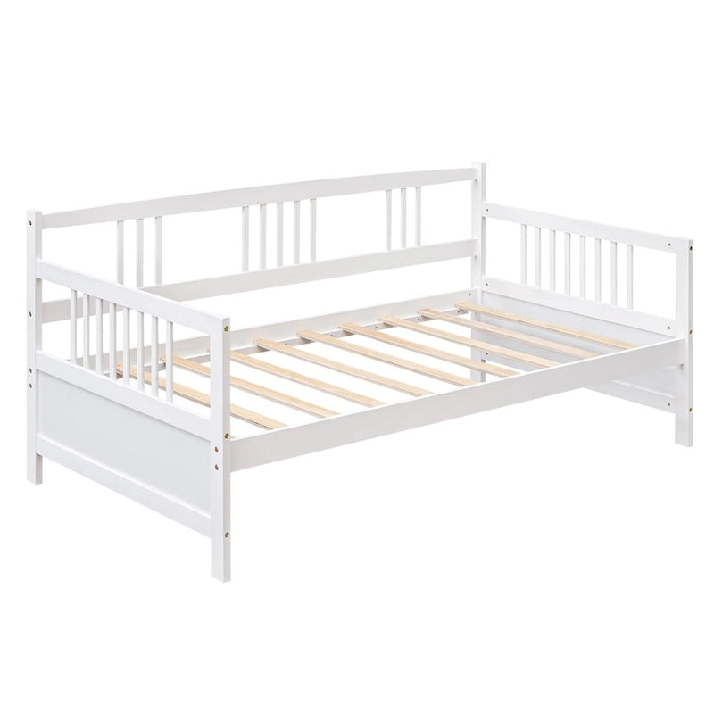 Sofá cama individual de madera maciza con espacio de almacenamiento