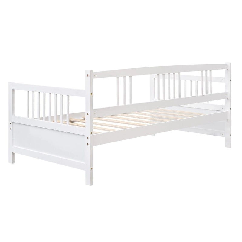 Sofá cama individual de madera maciza con espacio de almacenamiento