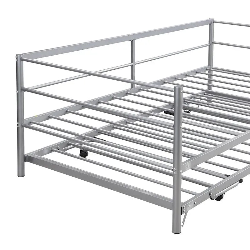 Cama Nido de Metal Individual con Colchón Elevable