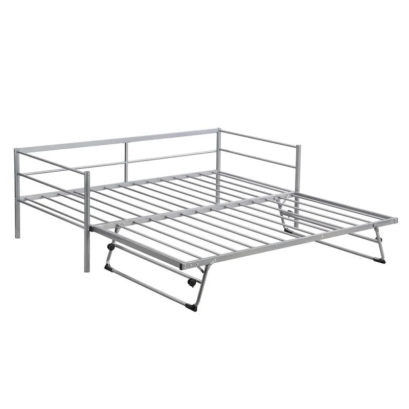 Cama Nido de Metal Individual con Colchón Elevable