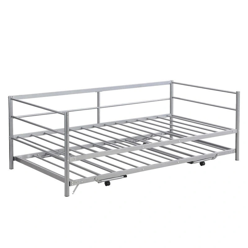 Cama Nido de Metal Individual con Colchón Elevable