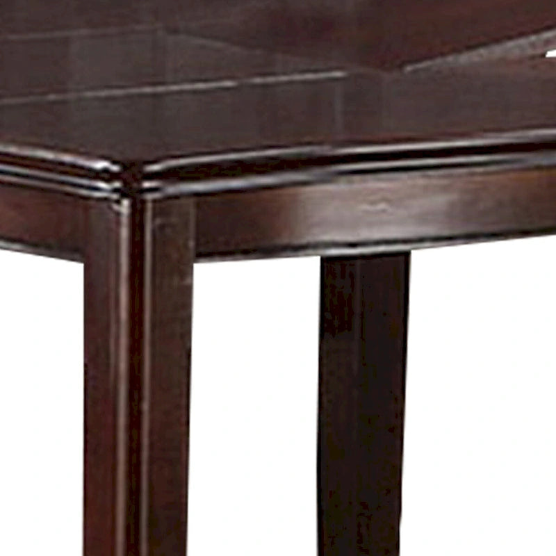 Mesa alta de comedor extensible de 52 pulgadas, madera marrón