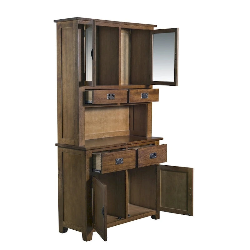 Vitrina de 4 Puertas y 4 Cajones – 42 Pulgadas