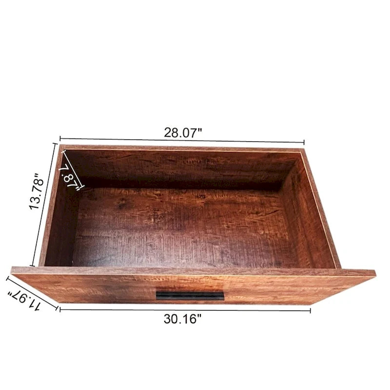 Archivador de 2 cajones con soporte para impresora