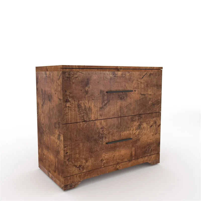 Archivador de 2 cajones con soporte para impresora