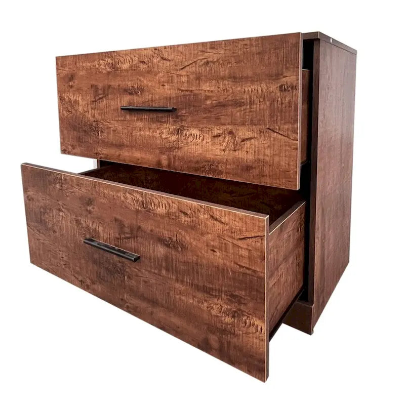 Archivador de 2 cajones con soporte para impresora
