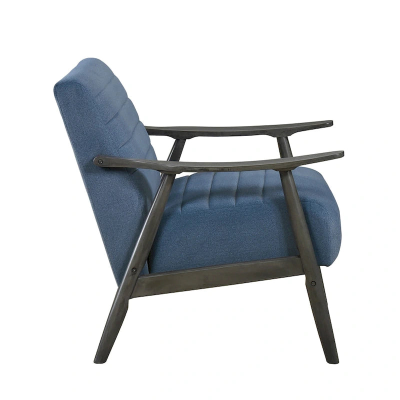 Sillón decorativo moderno – Sillón tapizado gris azulado