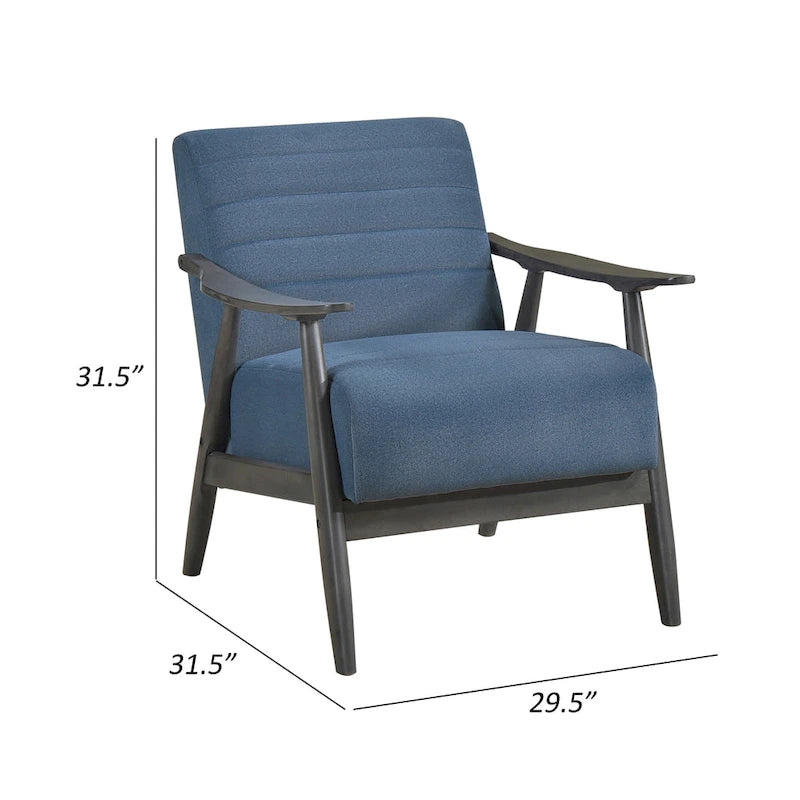 Sillón decorativo moderno – Sillón tapizado gris azulado