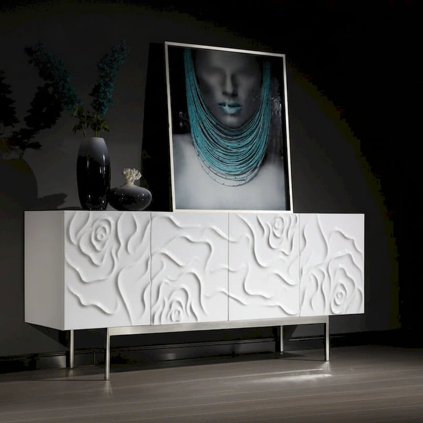 Modrest Gwen Modern White High Gloss Buffet