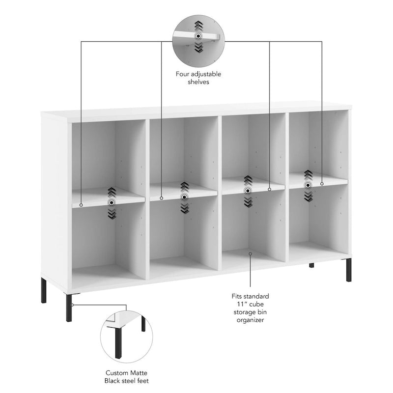 Organizador de Almacenamiento de 8 Cubos Essence - Blanco