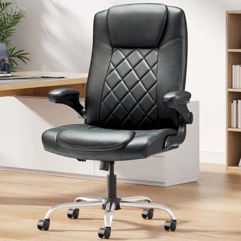 Silla de oficina ergonómica con brazos abatibles