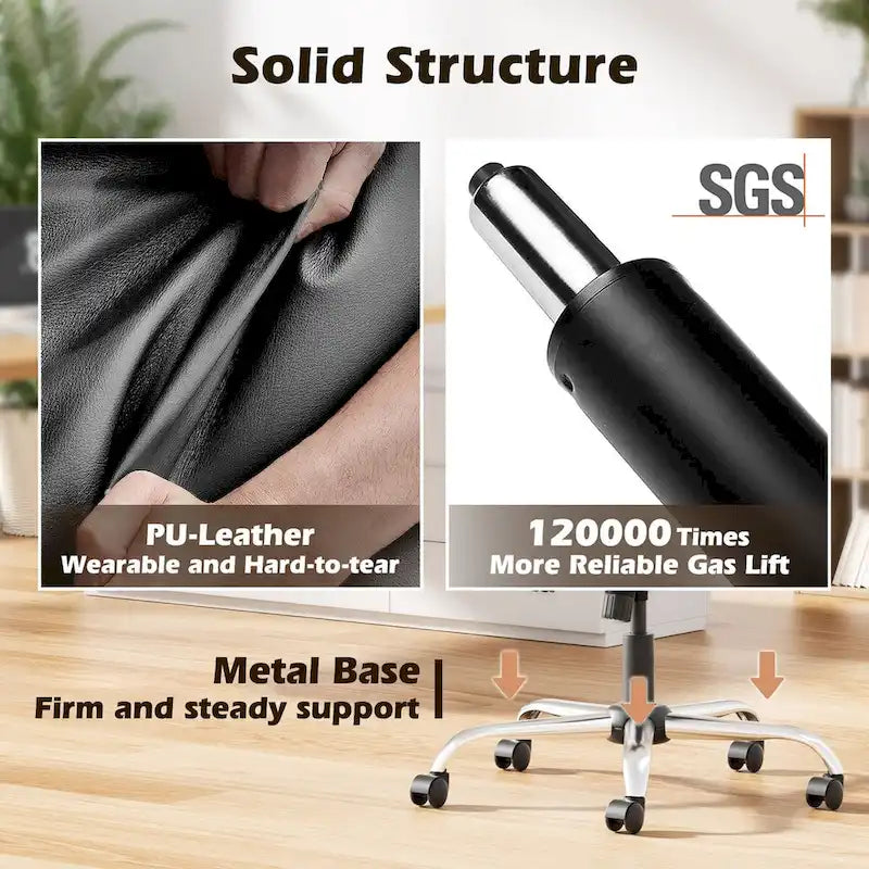 Silla de oficina ergonómica con brazos abatibles