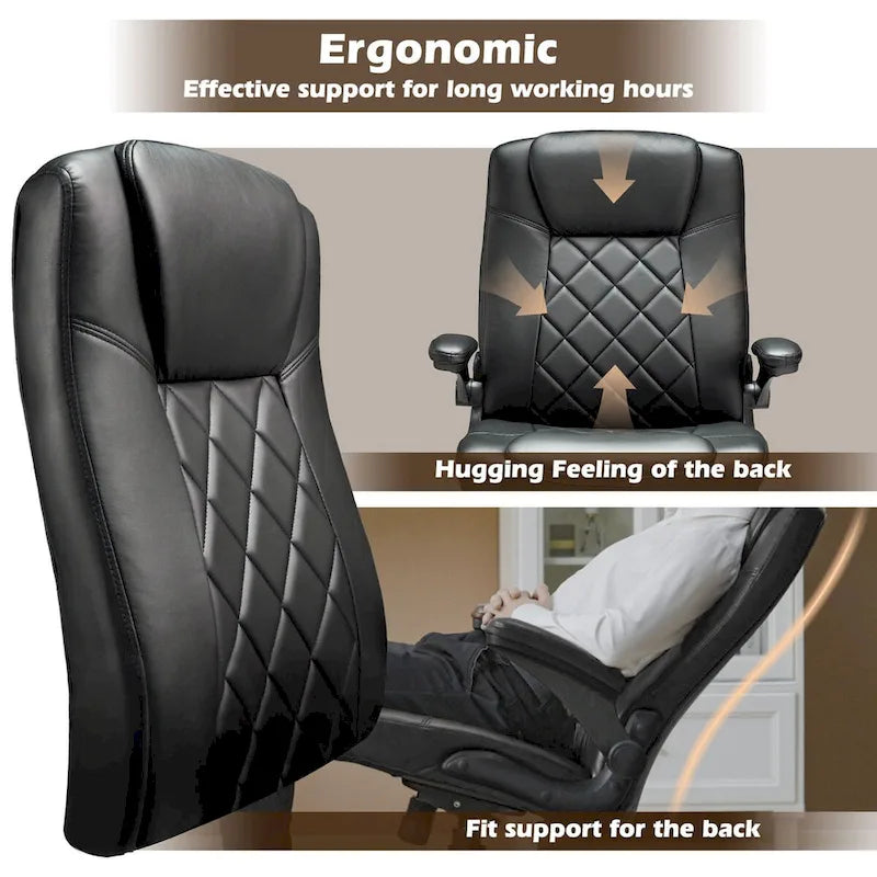 Silla de oficina ergonómica con brazos abatibles