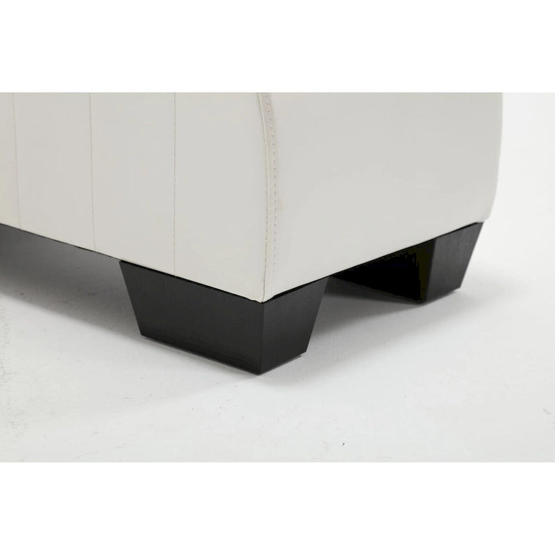 Chaise longue de yoga con tapicería de cuero sintético — Sofá curvo para estirar y relajarse